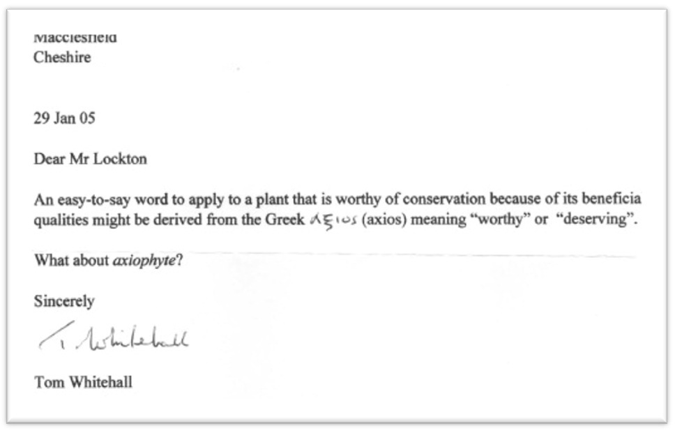 Tom Whitehall letter